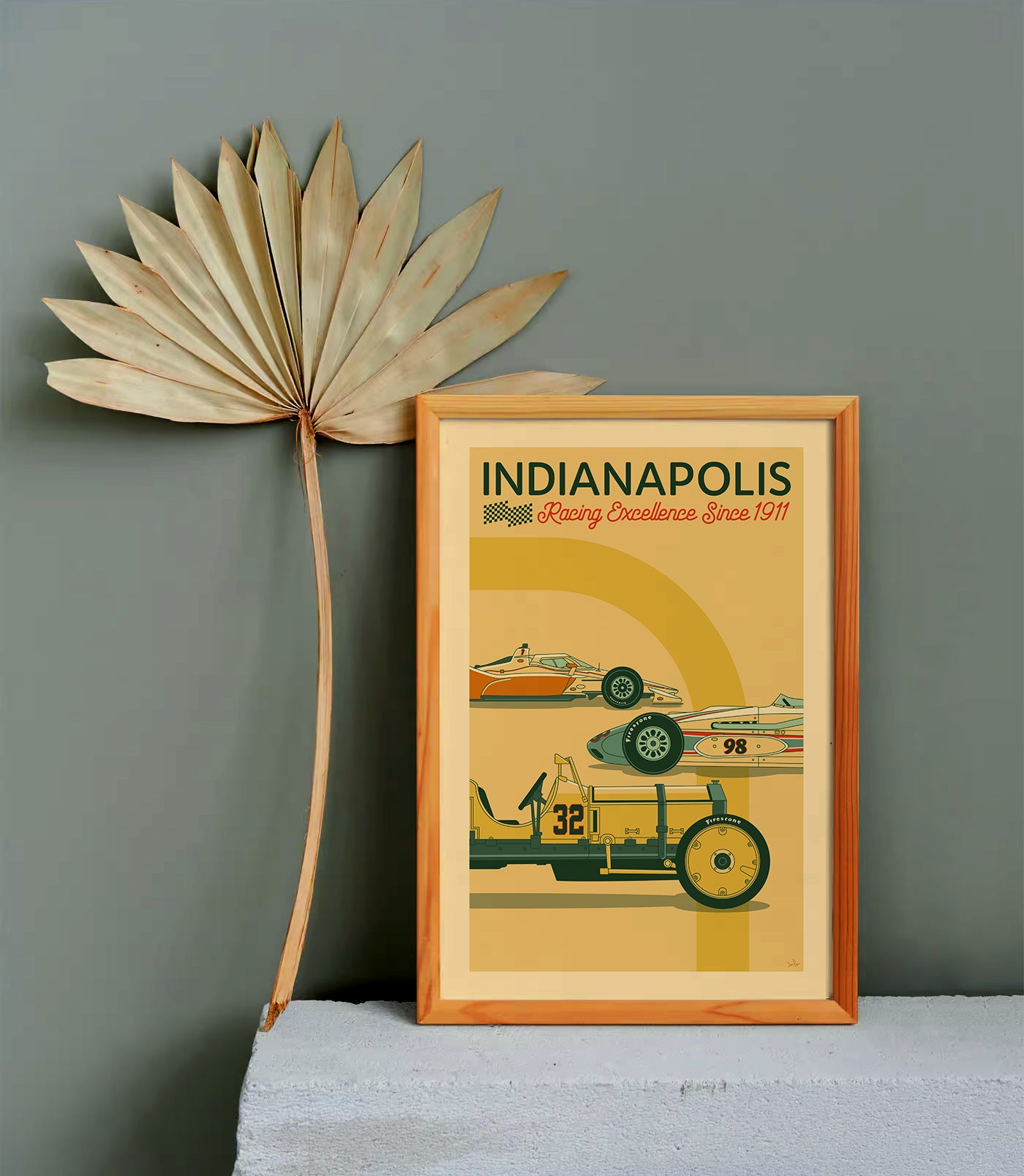 Indy 500 art print – Indianapolis Motor Speedway® vintage racing poster by PayneCraft