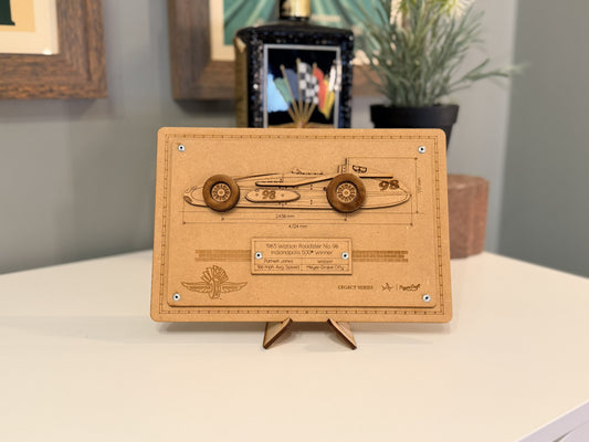 Parnelli Jones & the 1963 Watson Roadster – 3D Wood Art Display - Indy 500®