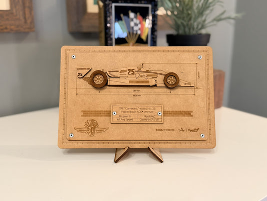 Al Unser Sr. & the 1987 Cummins – 3D Wood Art Display - Indy 500®