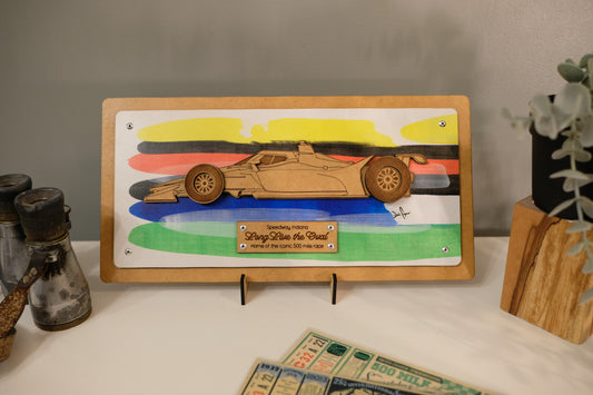 Indy 500 3D wood art – Indianapolis Motor Speedway® decor by PayneCraft