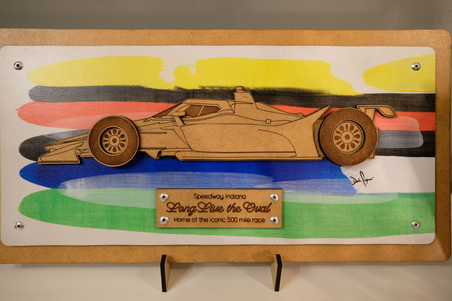 Indy 500 3D wood art – Indianapolis Motor Speedway® decor by PayneCraft