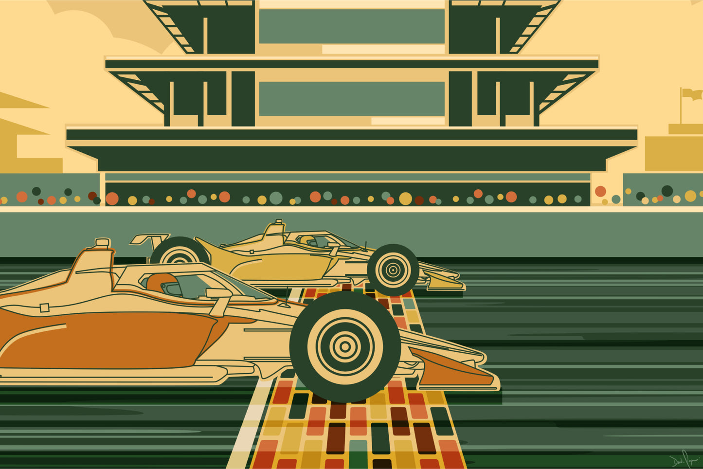 Indy 500 art print – Indianapolis Motor Speedway® vintage racing poster by PayneCraft