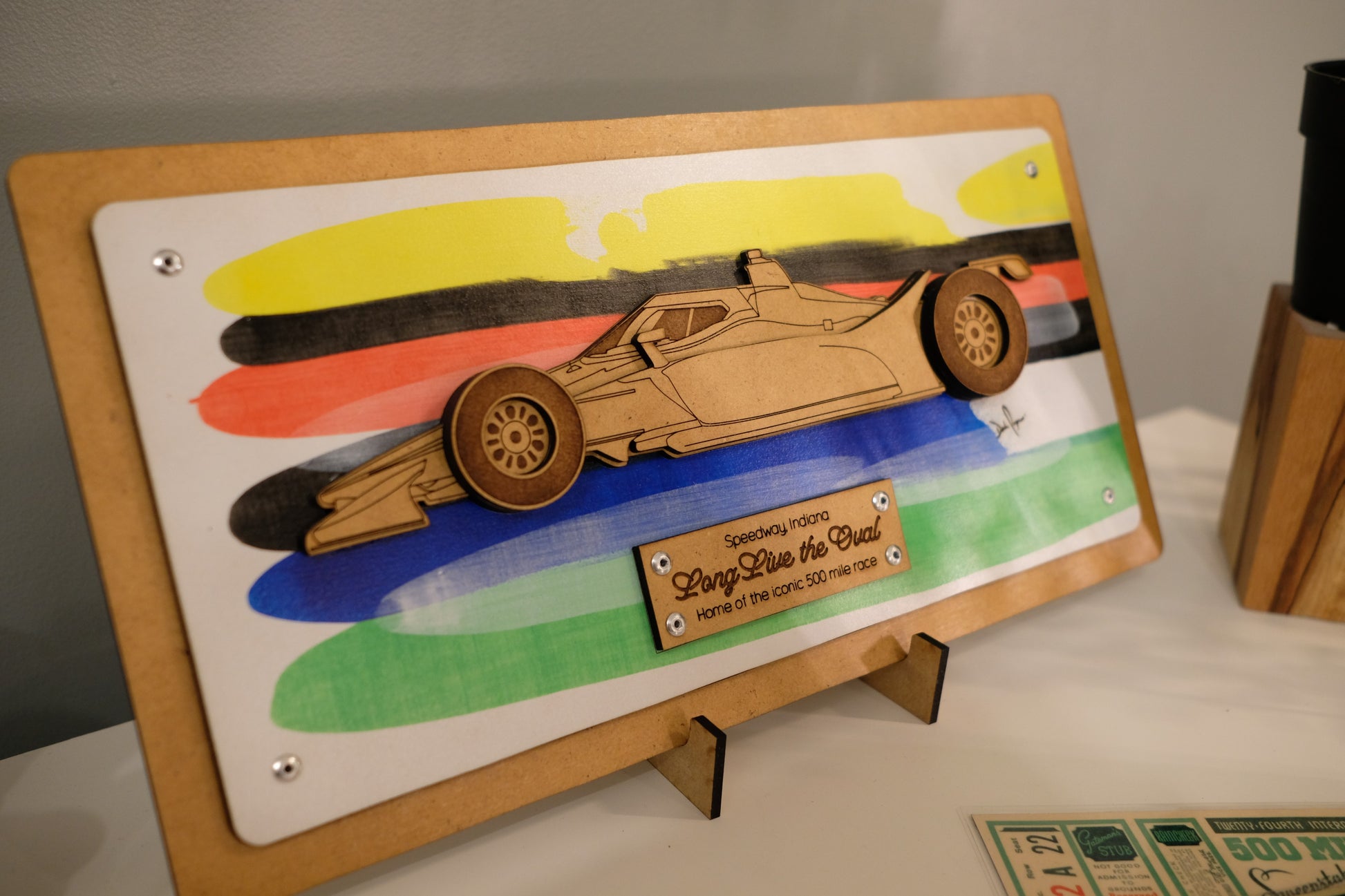 Indy 500 3D wood art – Indianapolis Motor Speedway® decor by PayneCraft