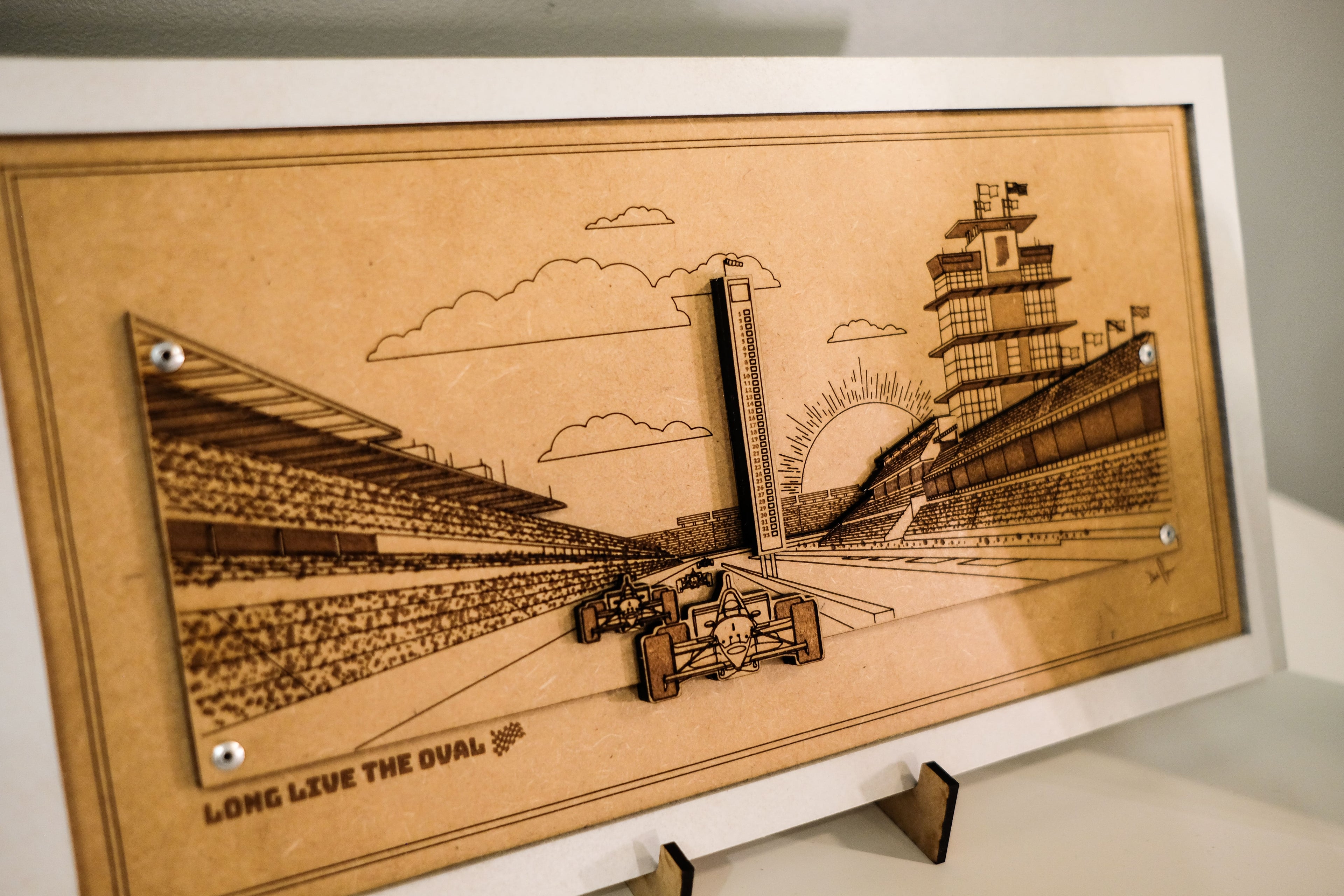 Indy 500 3D wood art – Indianapolis Motor Speedway decor by PayneCraft