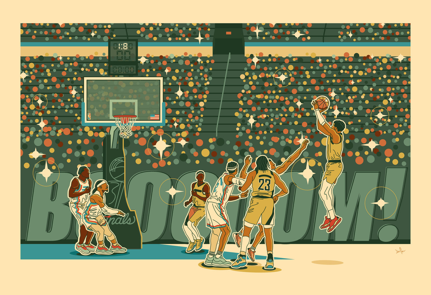 Indiana Pacers Playoff Run Poster – Illustrated NBA Wall Art | Pacers Basketball Print