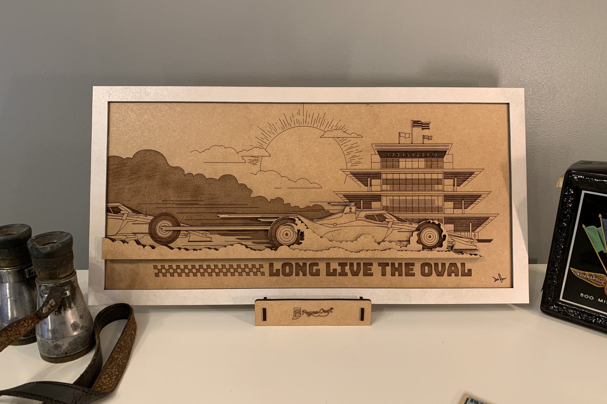 Indy 500 3D wood art – Indianapolis Motor Speedway® decor by PayneCraft