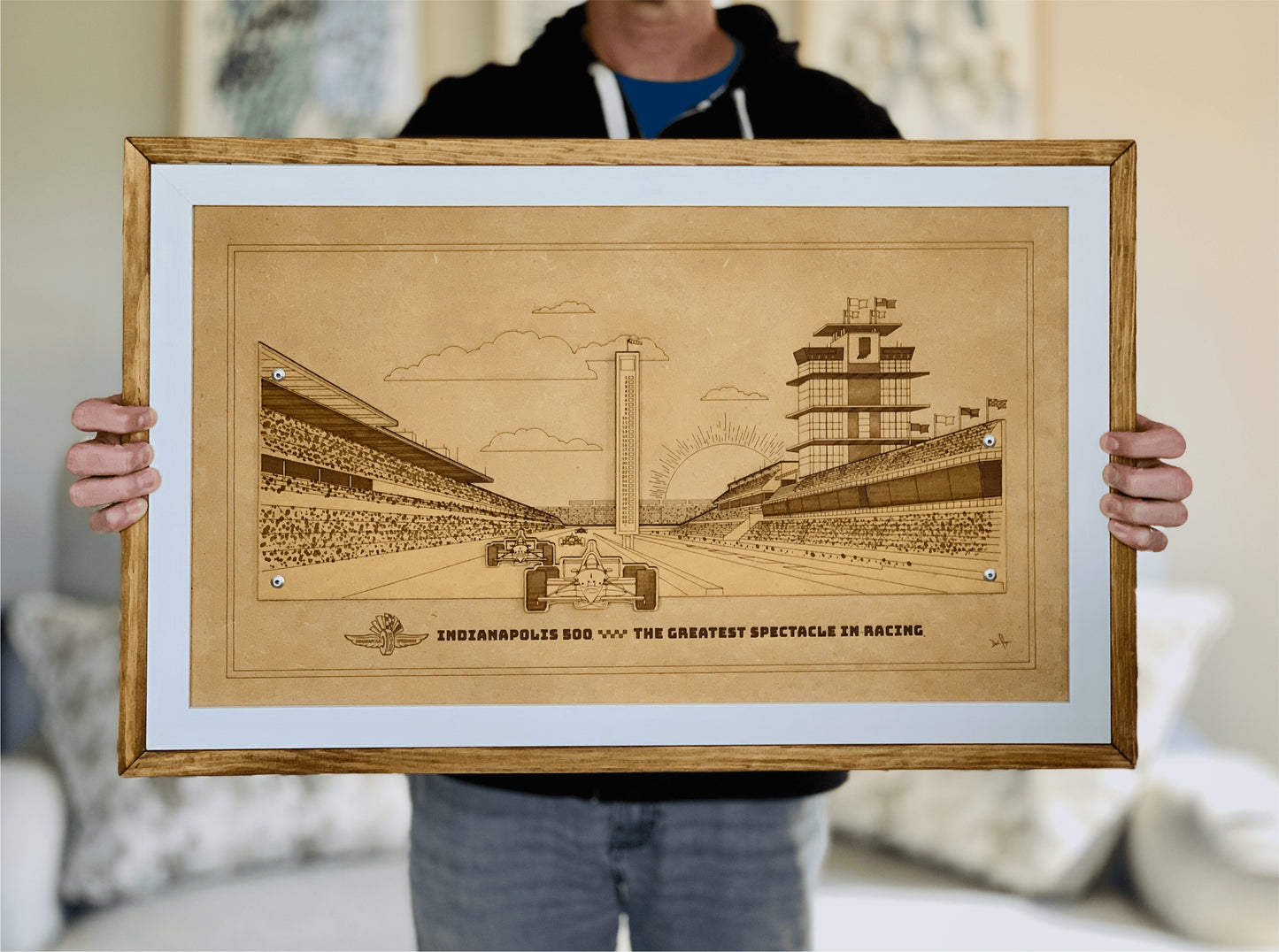 Indianapolis Motor Speedway® Woodcraft Art Display - Made to Order