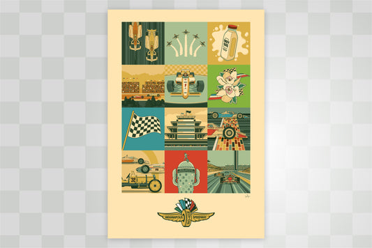 Indy 500 art print – Indianapolis Motor Speedway® vintage racing poster by PayneCraft