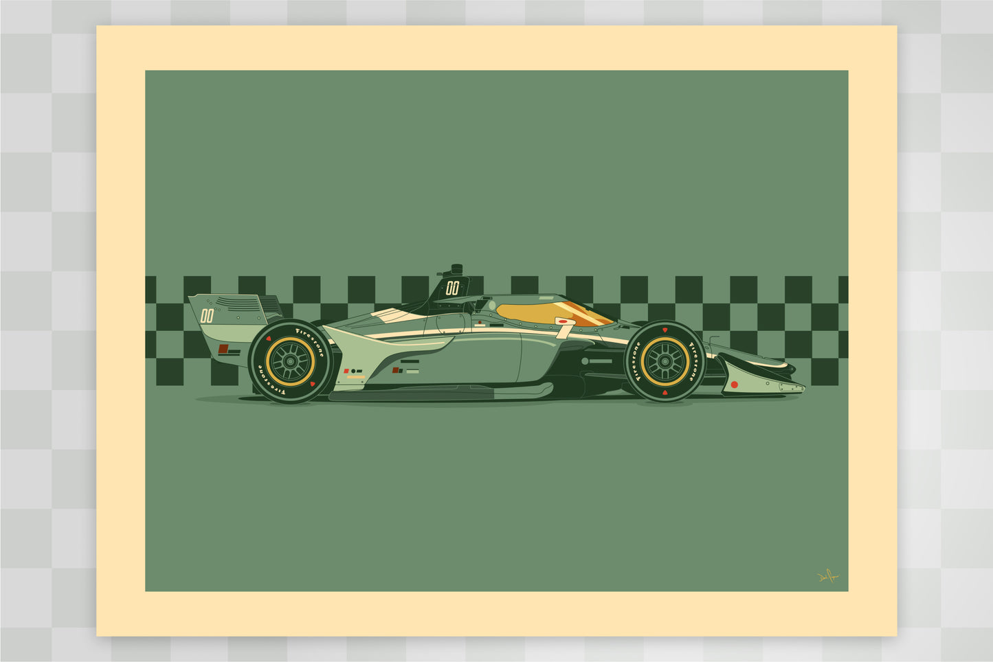 Indy 500 art print – Indianapolis Motor Speedway® vintage racing poster by PayneCraft