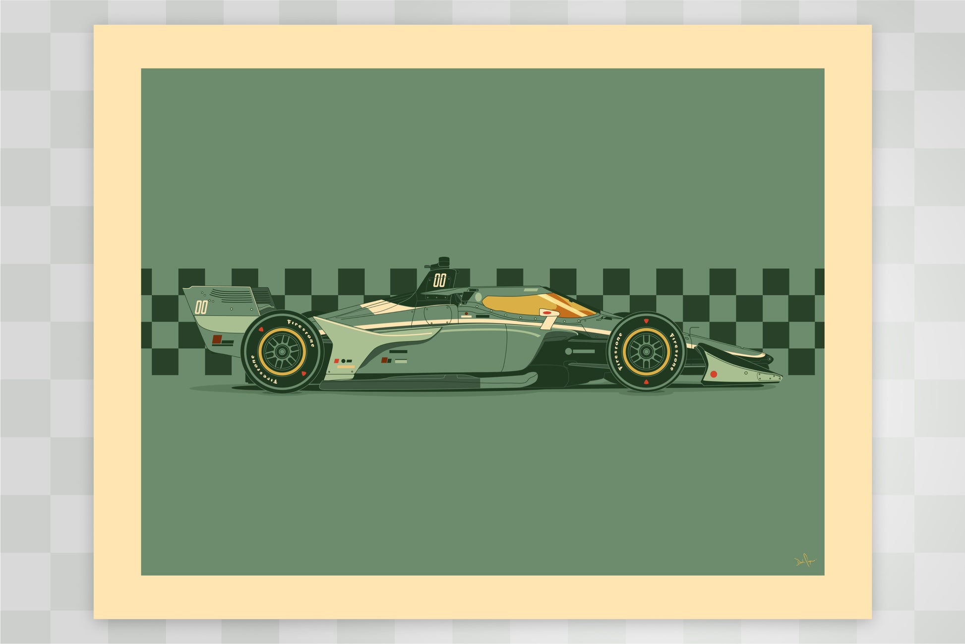 Indy 500 art print – Indianapolis Motor Speedway® vintage racing poster by PayneCraft